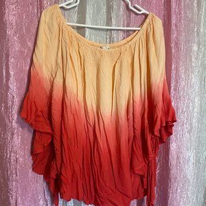 est 1946 Ombre flowy peasant top